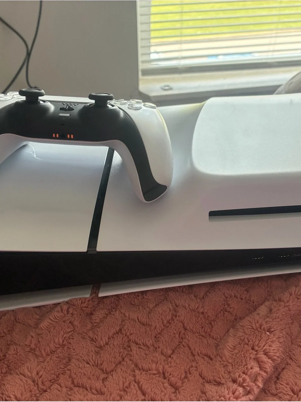 Sony PlayStation 5 Console with White and Black Controller